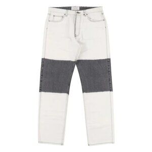 Givenchy Men’s Tie-Dye Straight-Leg Jeans White Gray Waist 31